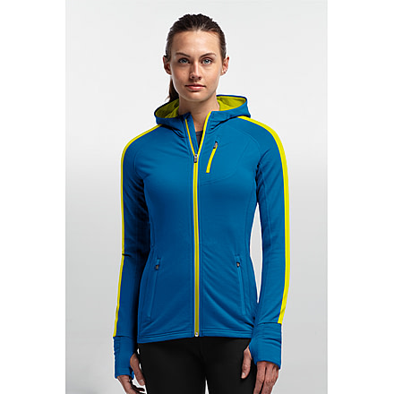 Icebreaker Quantum Plus Long Sleeve Zip Hood - Women's-Cruise-Small