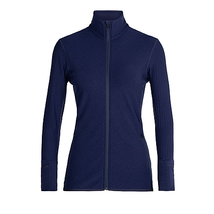 Icebreaker RealFleece Descender Long Sleeve Zip Jacket - Womens, Royal Navy, Small, IB103900466S
