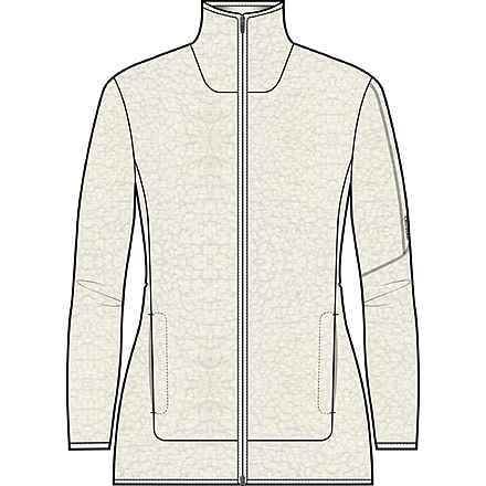 Icebreaker RealFleece High Pile Long Sleeve Zip Jacket - Women's, Ecru Heather/Snow, Medium, IB0A56GZ227M