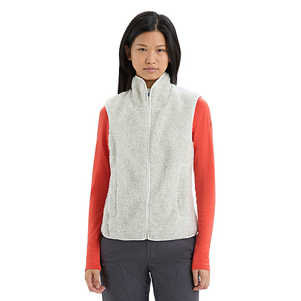 Icebreaker RealFleece Merino High Pile Vest - Women's, Ecru Heather, Extra Small, IB0A56O1116XS