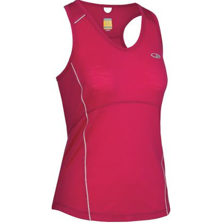 Icebreaker Run Rush Tank - Women's-Cerise-Large
