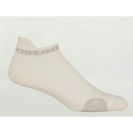 Icebreaker Run Ultralite Micro Sock Clearance - Women's-White/Silver/White-Large
