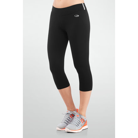 Icebreaker Rush 3/4 Tights - Womens-Black-Medium