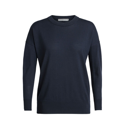Icebreaker Shearer Crewe Sweater - Womens, Midnight Navy, Extra Small, 104822401XS