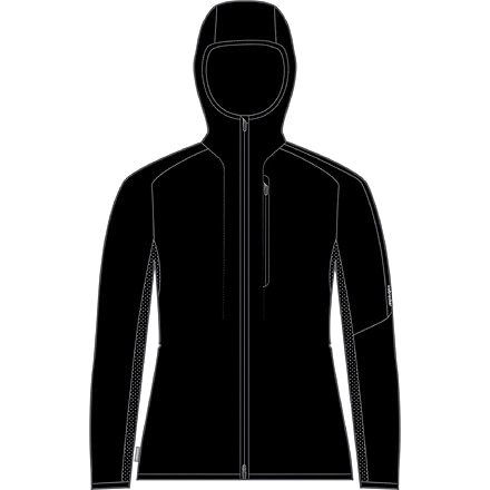 Icebreaker Shell+ Merino Cotton Windbreaker - Women's, Black, Extra Small, IB0A56OC001XS