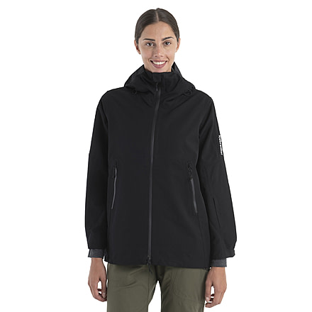 Icebreaker Shell+ Peak Hooded Jacket - Womens, Black, Extra Large, IB0A56SN001XL