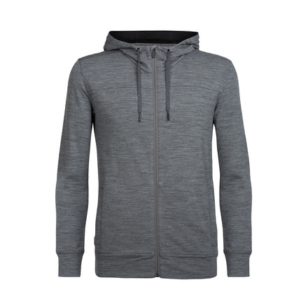 Icebreaker Shifter Long Sleeve Zip Hood - Men's, Gritstone Heather, Extra Large, 104044002XL