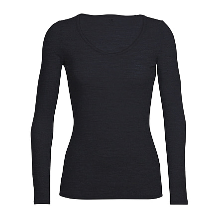 Icebreaker Siren Long Sleeve Sweetheart Top - Women's, Black, Extra Large, IB103194001XL