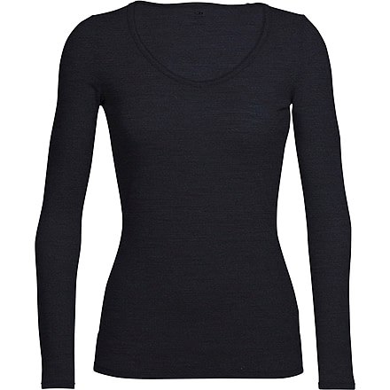 Icebreaker Siren Long Sleeve Sweetheart Top - Women's, Black, Extra Small, IB103194001XS