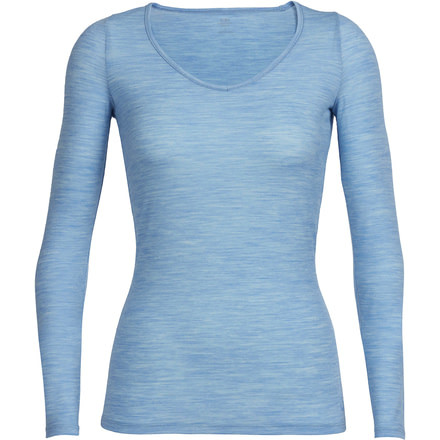 Icebreaker Siren Long Sleeve Sweetheart Top - Women's-Mist Blue Heather-Large