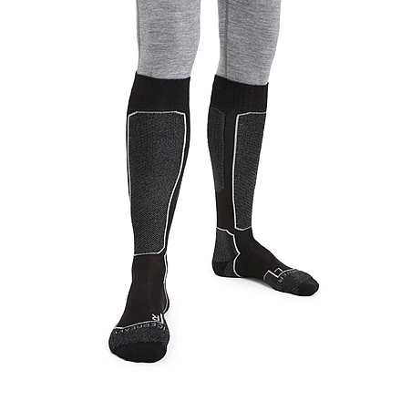 Icebreaker Ski+ Light Over The Calf Socks - Mens, Black, Small, IB104882001S