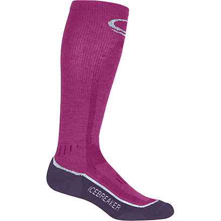 Icebreaker Ski Lite Over The Calf Sock - Women's-Oil/Silver/Black-Large