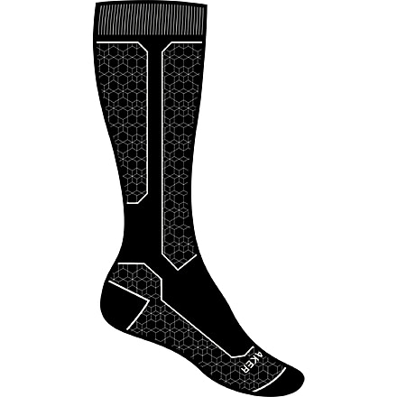 Icebreaker Ski+ Medium Over The Calf Alpine Geo Socks - Mens, Black/Snow, Large, IB0A56GEA06L