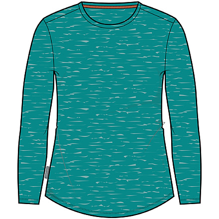 Icebreaker Sphere II Long Sleeve T-Shirt - Women's, Flux Green Heather, Extra Large, IB0A56EJ873XL