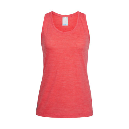 Icebreaker Cool-Lite Sphere Tank - Women's, Poppy Red Heather, Extra Small, 104088601XS