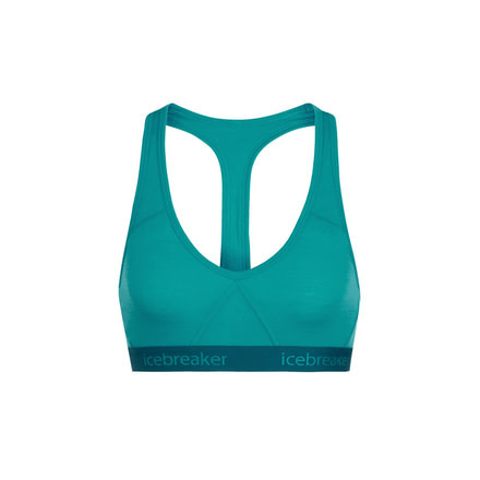 Icebreaker Sprite Racerback Bra - Women's, Arctic Teal/Kingfisher, Medium, 103020409M