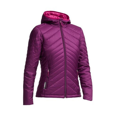 Stratus Long Sleeve Zip Hood Jacket - Womens-Maroon/Raspberry-Medium