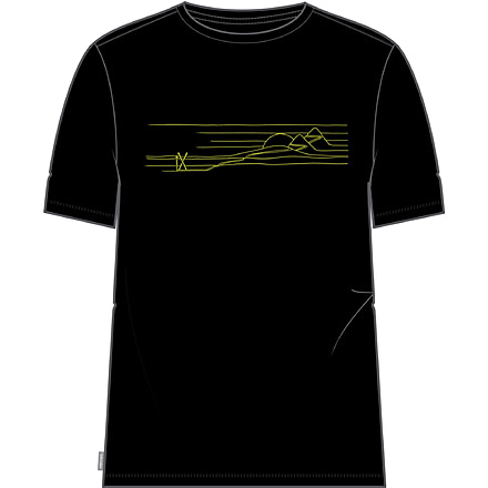 Icebreaker Tech Lite II Short Sleeve Ski Stripes T-Shirt - Men's, Black, Extra Small, IB0A56IN001XS