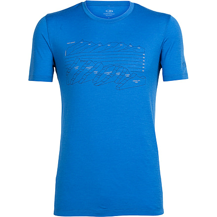 Icebreaker Tech Lite Short Sleeve Crew First Ascents - Men's-Cadet-Medium