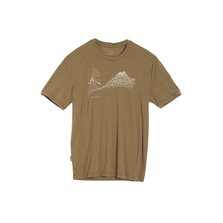 Tech Lite Short Sleeve Crew Graphic - Mens-Cabbage/Tobacco-X-Large