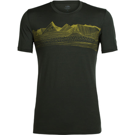 Icebreaker Tech Lite Short Sleeve Crew Pyrenees - Men's-Kale-X-Large