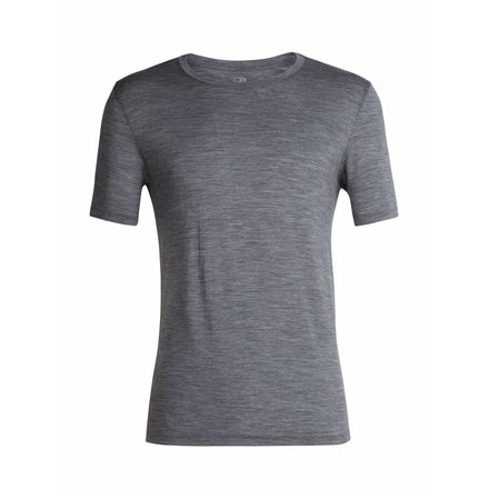 Icebreaker Tech Lite Short Sleeve Crewe Everest Crest - Mens, Gritstone HTHR, Small, 104732013S