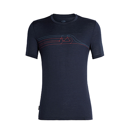 Icebreaker Tech Lite Short Sleeve Crewe Cadence PuLong Sleevee - Mens, Midnight Navy, XL, 104574401XL
