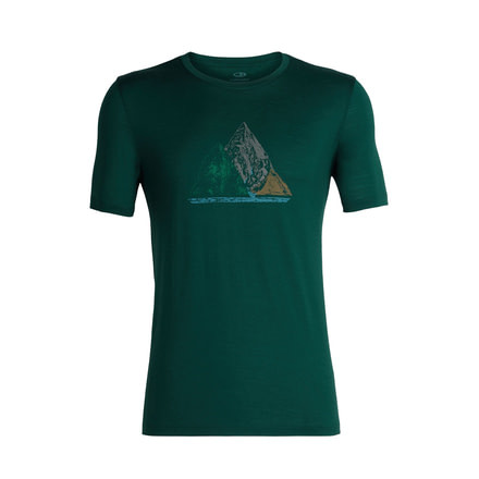 Icebreaker Tech Lite Short Sleeve Crewe Sum of Parts - Mens, Dark Pine, Small, 104310-302-S