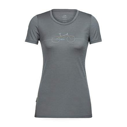 Icebreaker Tech Lite Short Sleeve Low Crewe Cadence, Metal, L, 104156001L