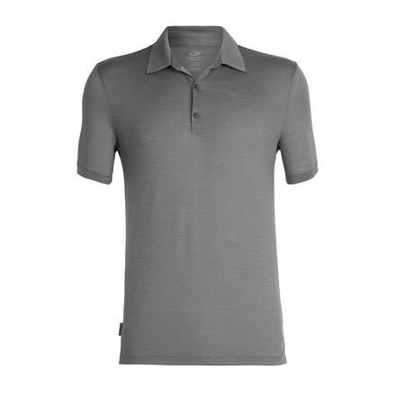 Icebreaker Tech Lite Short Sleeve Polo - Men's, Timberwolf, Small, 104124002S