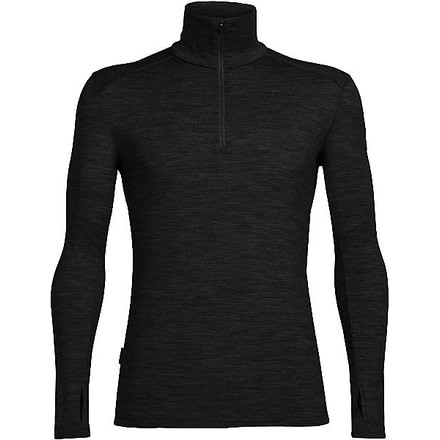 Icebreaker Tech Long Sleeve Half Zip - Men's-Black/Black/Black-X-Large