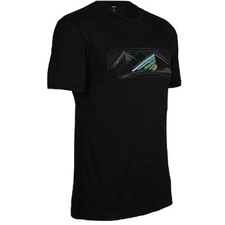 Icebreaker Tech T Lite Highland Short Sleeve Shirt - Men's-Black-Large