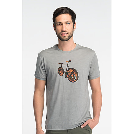 Icebreaker Tech T Lite Short Sleeve Logbike Clearance - Men's-Fossil-Large