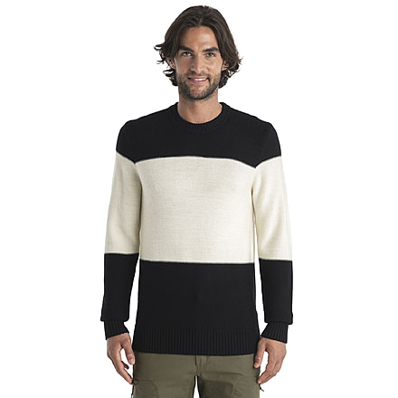 Icebreaker Waypoint Crewe Sweater - Men's, Black/Undyed, Extra Large, IB104328888XL