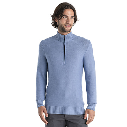 Icebreaker Waypoint Long Sleeve Half Zip Top - Men's, Kyanite, Large, IB104901885L