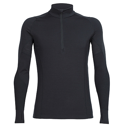 Icebreaker Winter Zone Long Sleeve Half Zip - Men's-Black-Medium