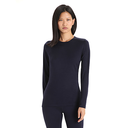 Icebreaker Women Merino 200 Oasis LS Crewe, Midnight Navy, L, IB104375401L