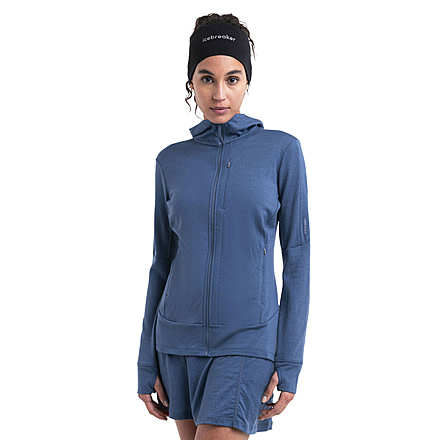 Icebreaker Women Merino 260 Quantum LS Zip Hoodie, Dawn, L, IBBA56XRA76L