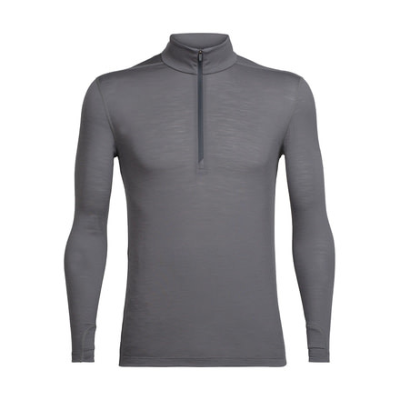 Icebreaker Zeal Long Sleeve Half Zip, Metal/Monsoon, M, 104120001M