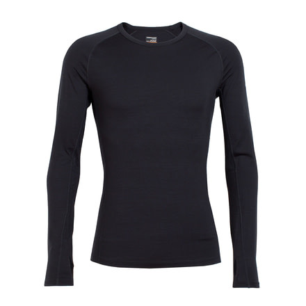 Icebreaker Zone Long Sleeve Crewe, Black/Monsoon, XL, 102644001XL