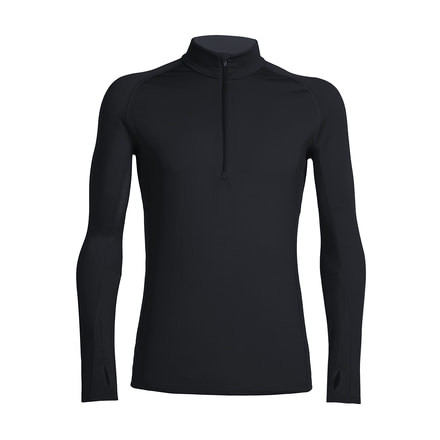 Icebreaker Zone Long Sleeve Half Zip, Black/Monsoon/Monsoon, L, 102645001L