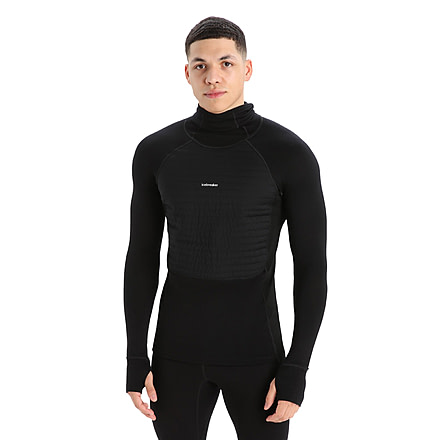 Icebreaker ZoneKnit Insulated Long Sleeve Thermal Hoodie - Men's, Black, Small, IB0A56GR001S