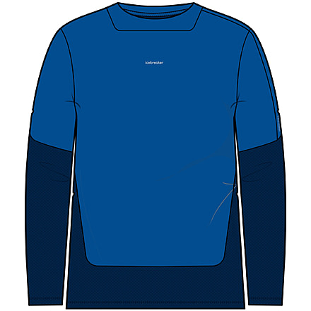 Icebreaker ZoneKnit Long Sleeve T-Shirt - Men's, Lazurite/Royal Navy/Cb, Medium, IB0A56KI574M