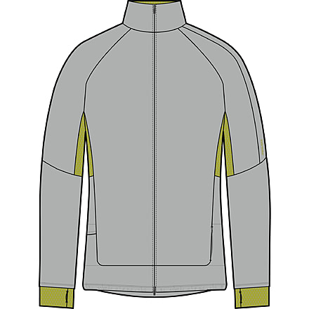 Icebreaker ZoneKnit Long Sleeve Zip Top - Men's, Ether/Bio Lime/Cb, 2XL, IB0A56IX870XXL