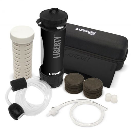 Icon LifeSaver Liberty bottle 2000UF Advanced Pack, Black, 7.5x 3.78x 13.11in LB-LI-AP-BK