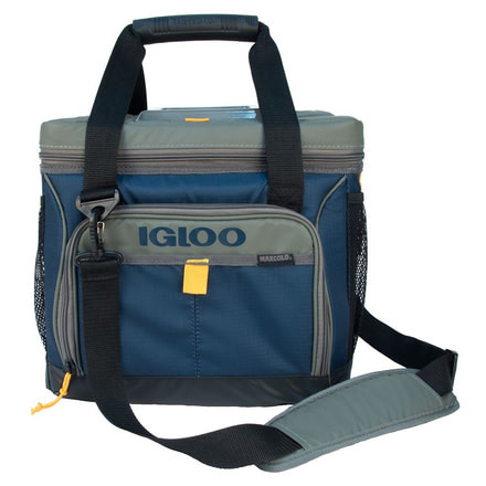 Igloo Outdoorsman Cooler Bag Square, 30-Can, Slate Blue/Tan 00063041