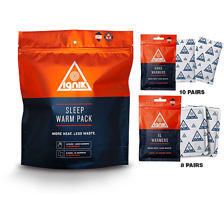 Ignik Sleep Warm Pack, 10x Hand, 8x XL Multi-Pack, IGAIR-00821MP