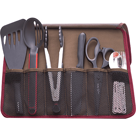 iKamper Aioks Kitchen Utensil Rack 7A76C24C, Brown and Red, BC007-003