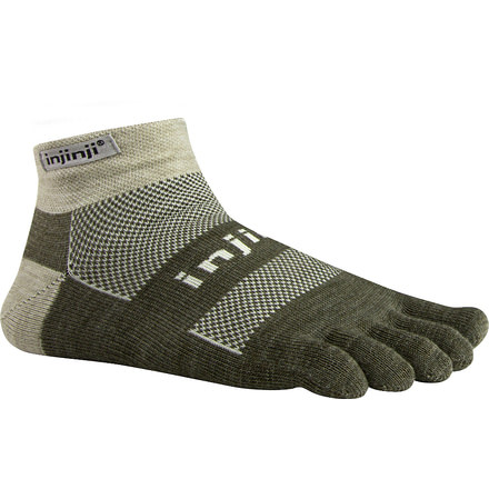 Injinji 2.0 Outdoor Original Weight Micro NuWool Sock - Mens-Oatmeal-Large