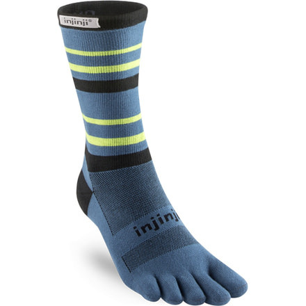 Injinji Run Lightweight Crew Socks - Mens, Atlantic, Large, 201170-ATL-L